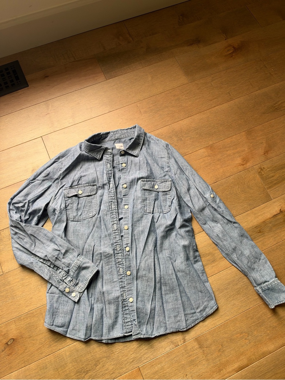 J. Crew Light Blue Chambray Button-Down Shirt